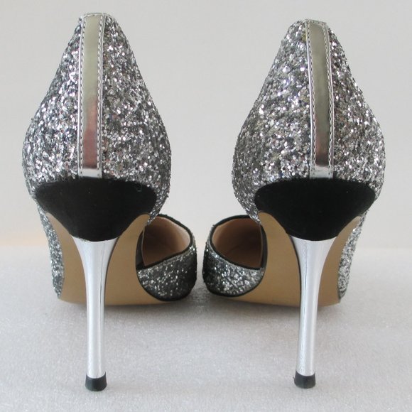 CHARLES & KEITH SILVER GLITTER PUMPS - Picture 4 of 16